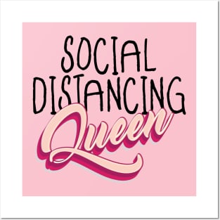 Social Distancing Queen, Covid19 , Coronavirus T-shirt, Girl T-shirt Posters and Art